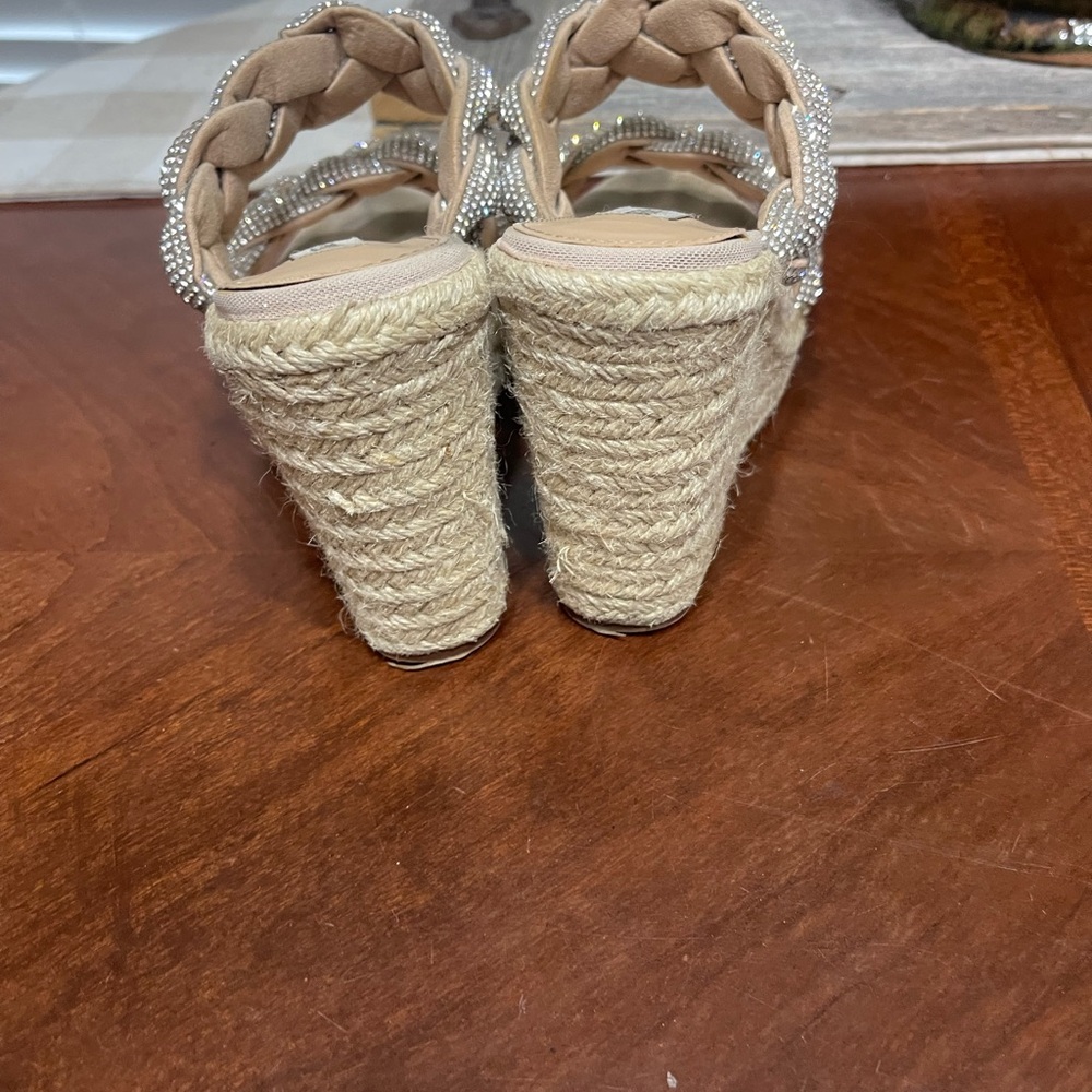 Steve Madden UZO rhinestone espadrille wedge sandals - Picture 5 of 8